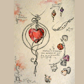 Эскиз ювелирных украшений. Грани любви