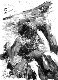 Мужчина и кот