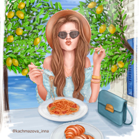 Девушка в Италии