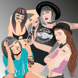 девушки с тату