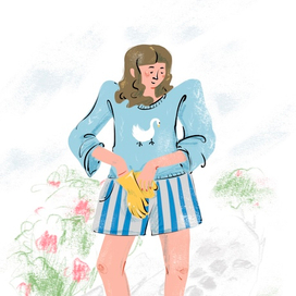 Девушка в саду