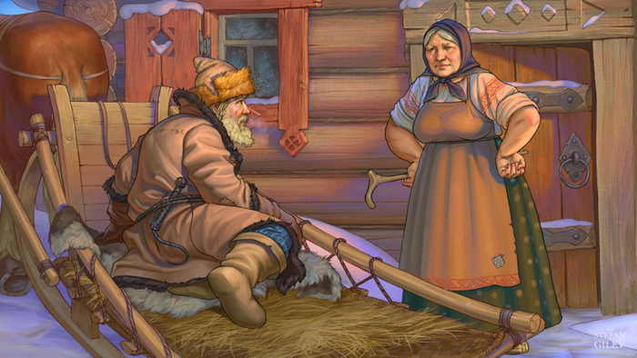 "Лисичка сестричка и серый волк" Иллюстрация к детской интерактивной книге