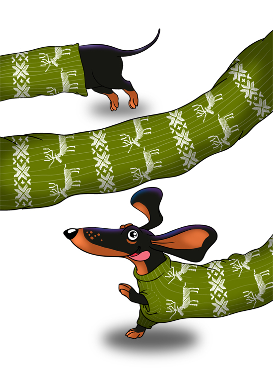 Весёлая такса