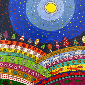 Холмы с лисами