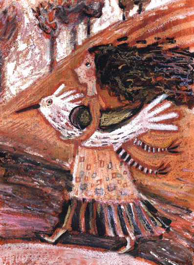 Осень несёт белую птицу