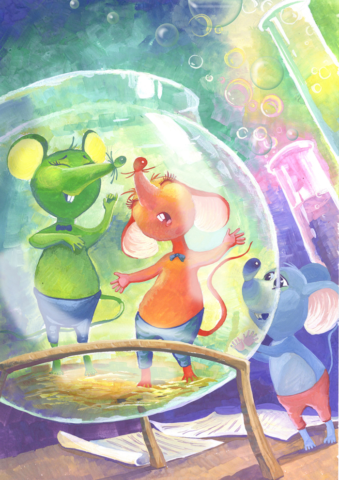 Иллюстрация к рассказу А. И. Сусловой "О мышонке" 