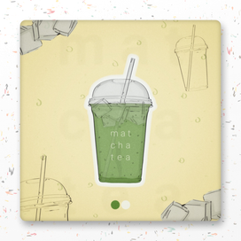 Матча чай со льдом