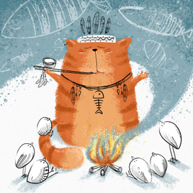 Кот-индеец рассказывает истории