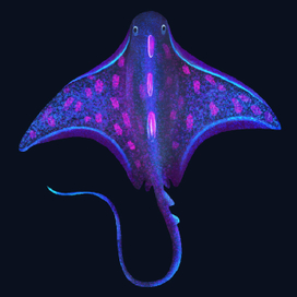 Скат (иллюстрация для 2D игры) 