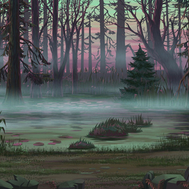 Вечернее болото