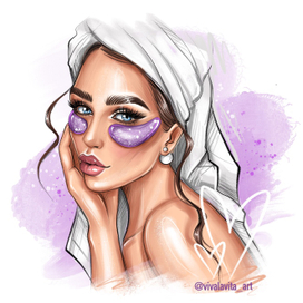 Девушка с патчами