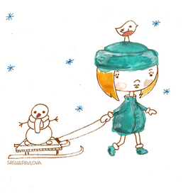 Серия рождественских открыток