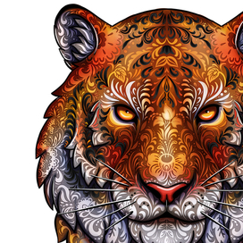 Иллюстрация для деревянного пазла "Тигр"