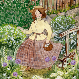 Девушка в саду
