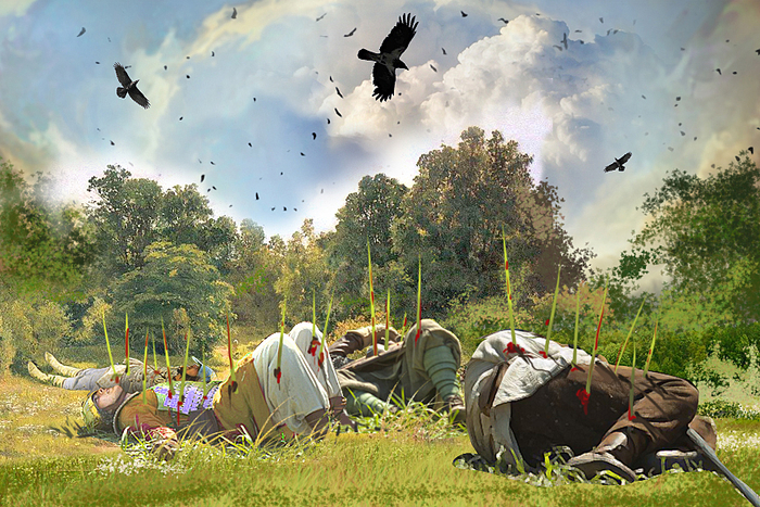 Карточка к настольной игре. Бритвенная трава. Фэнтези.