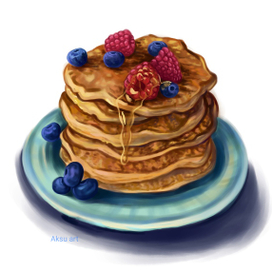 Оладушки с ягодками