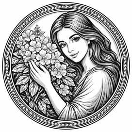 Девушка с цветком