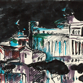 Скетч ночного Рима 2