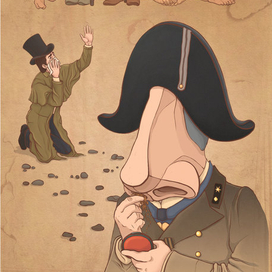 обложка к рассказу Н.В.Гоголя "Нос" на английском языке.