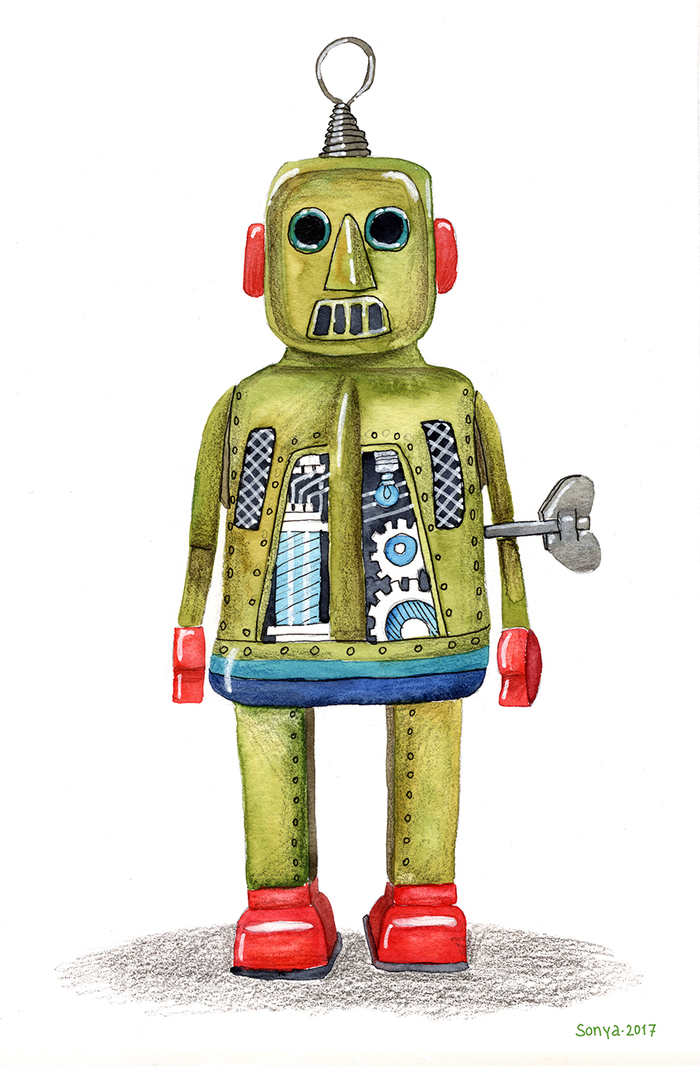 винтажный робот