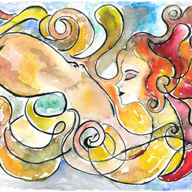 Девушка и осьминог