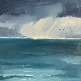 Холст 30*40, масло. «Море»  