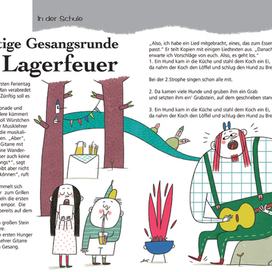 Веселые песни у костра/Eine lustige Gesangsrunde beim Lagerfeuer