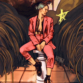 Иллюстрация девушки по фото