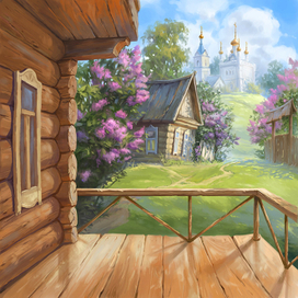 Терраса, фон для фото