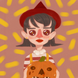  хэллоуинская ведьмочка