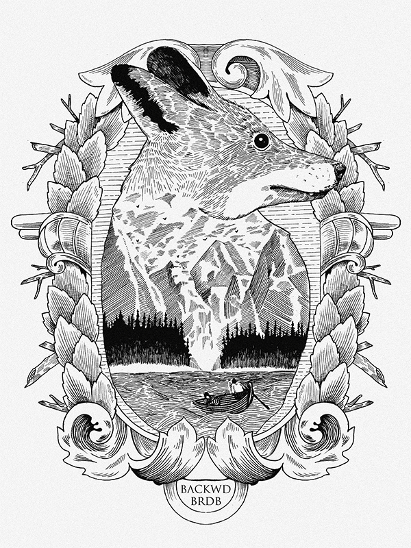 "Лиса" иллюстрация для бренда одежды Bro Dobrei