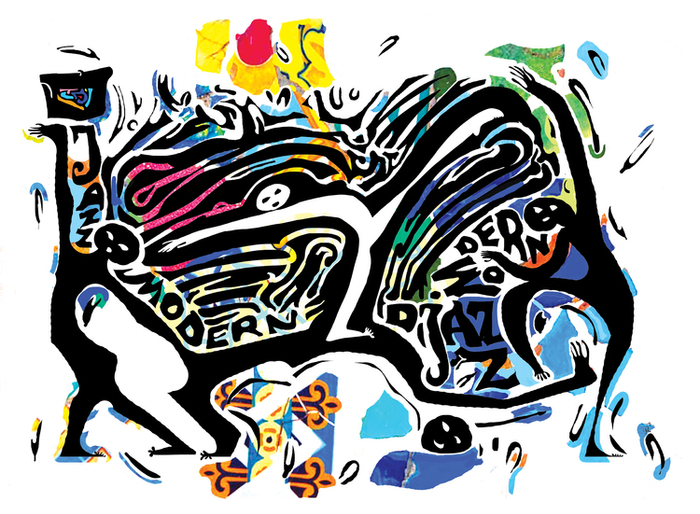 серия картинок для оформления танцевальной студии: джаз модерн