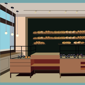 Фон пекарня