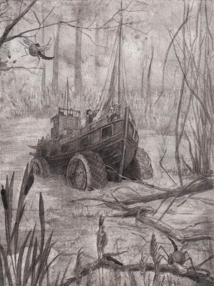 Ил.к книге М. Акиньшина "Крепкий керосин принцессы Беатрикс"