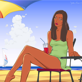 Девушка у моря