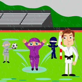 Иллюстрация к книге "A True Ninja Loves Tidiness".