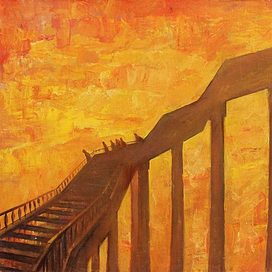 Мост через оранжевую реку