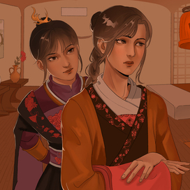 персонажки из новеллы "ночь идет на убыль"