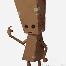 cardboard boy