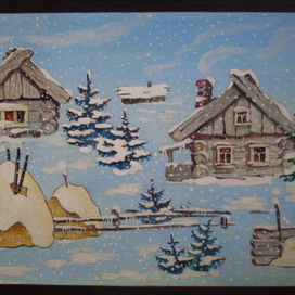 деревня-зима