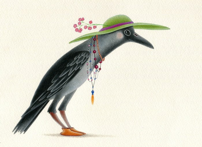 Ворона в шляпе