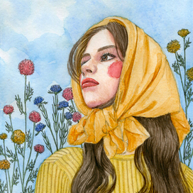 Девушка в платке