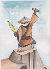 "Воин дракона", иллюстрация к сказке "Кунг-фу-панда"