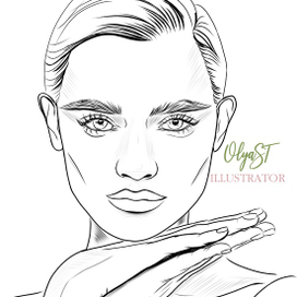 Эскиз Красивое Лицо