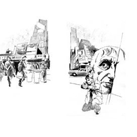 полосный разворот Ж,Сименон "Братья Рико"