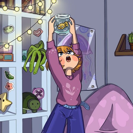 Девочка и рыбка