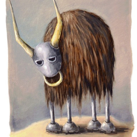 Этюд маслом "Бизон"