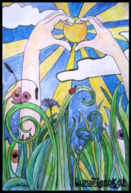 Двое в траве играют в любовь