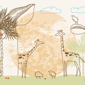 Закат в саванне