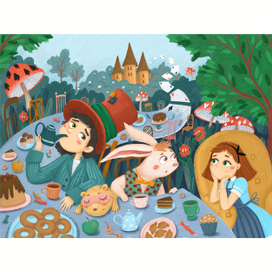 Иллюстрация к сказке Алиса в Стране Чудес